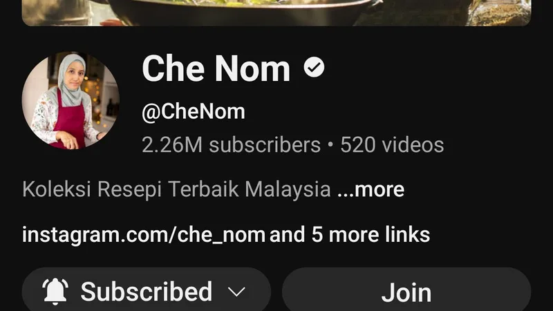 Panduan Lengkap Menyertai Keahlian YouTube Saluran Che Nom (Android & iPhone)